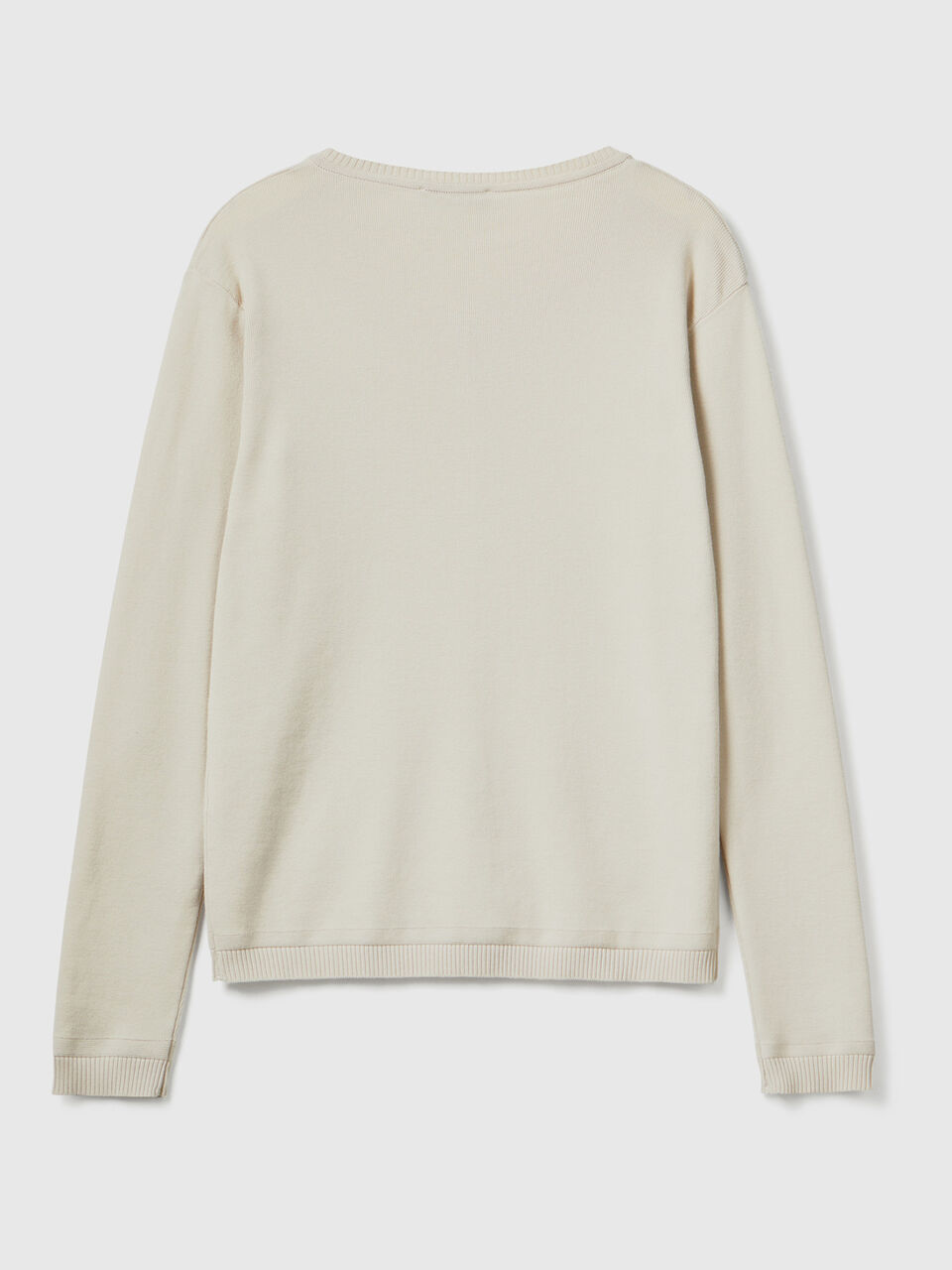 Crew neck cardigan in pure cotton image number 2