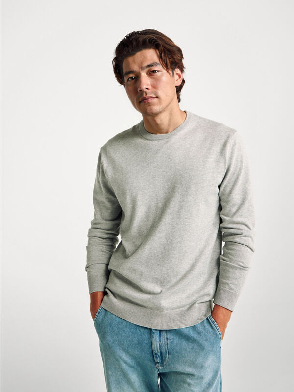 100% cotton crew neck top Men