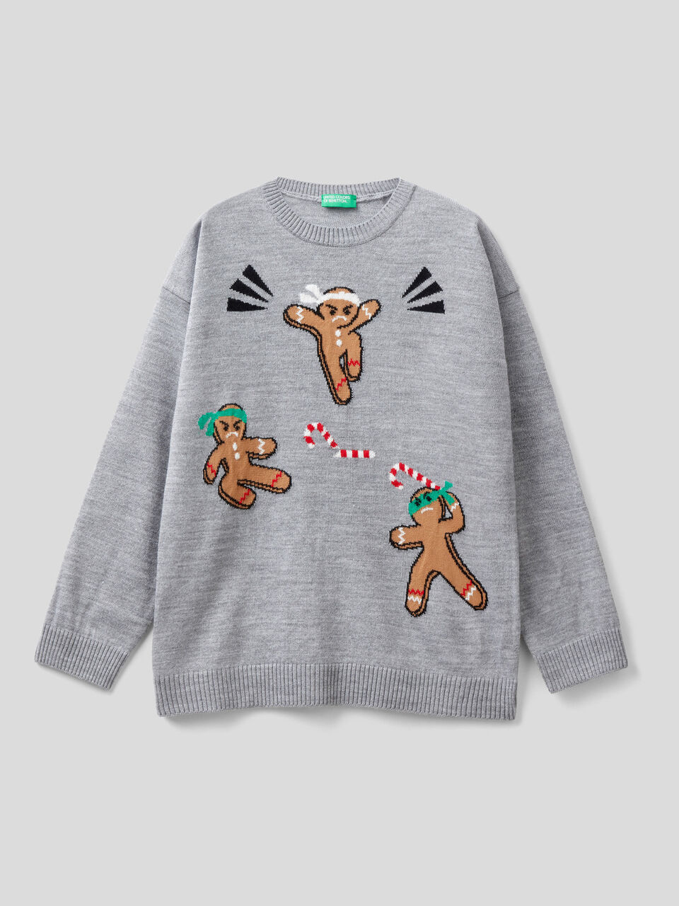 Sweater with Christmas inlay image number 1