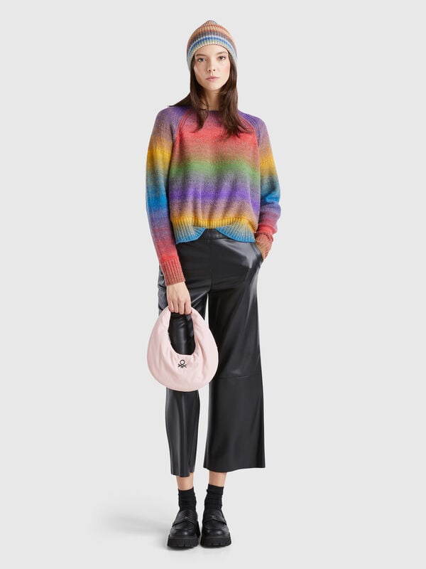 Trousers in imitation leather fabric Women