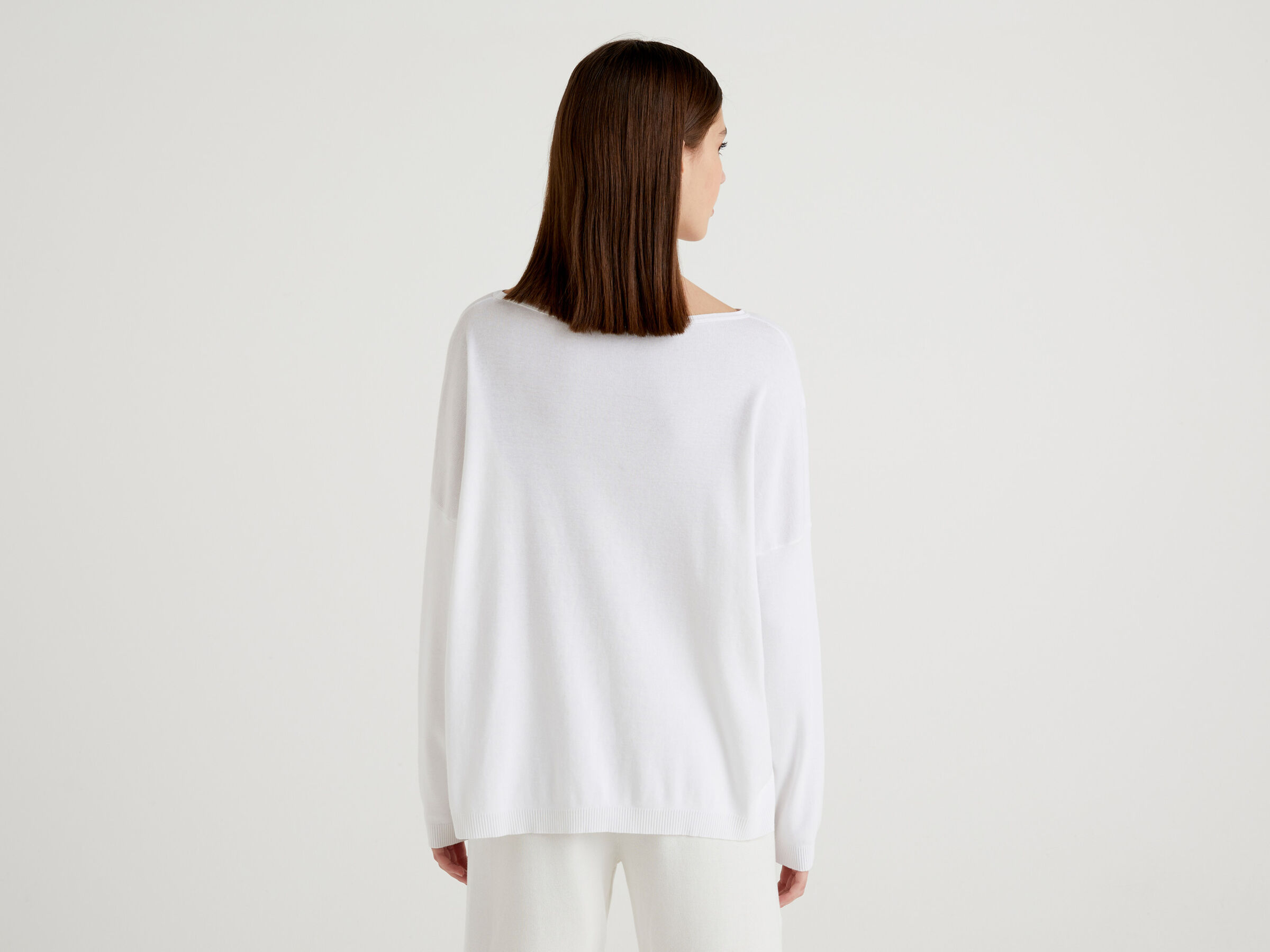 Cotton sweater with round neck image number 2