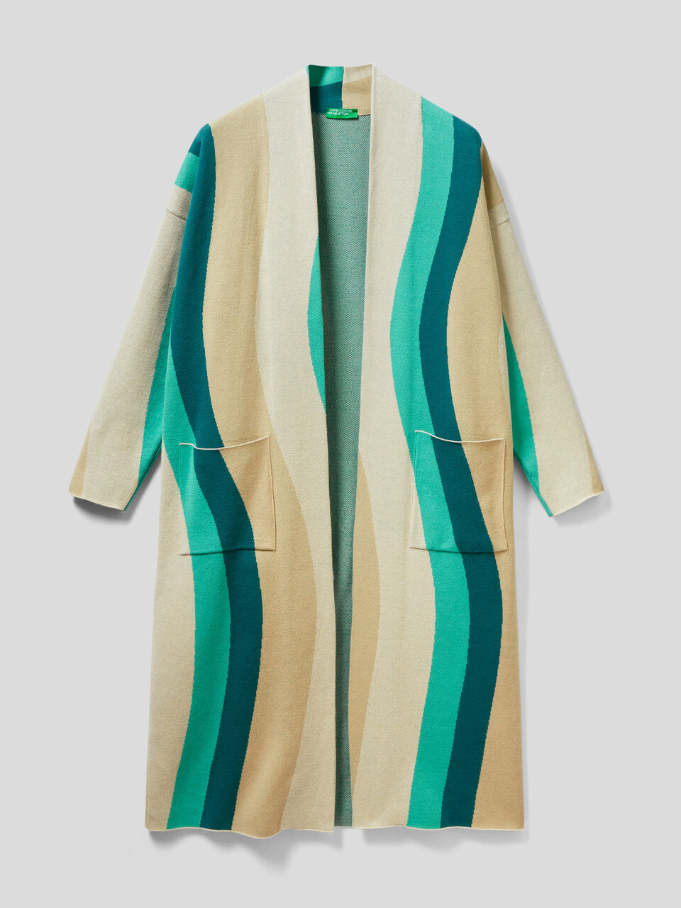 Long jacquard cardigan image number 1