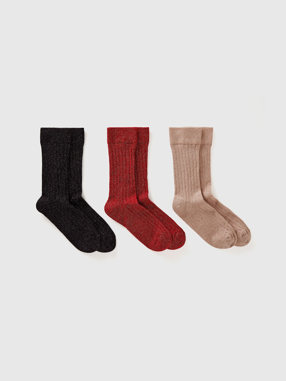 KNITTED SOCKS 3 PAIR Women image number 2