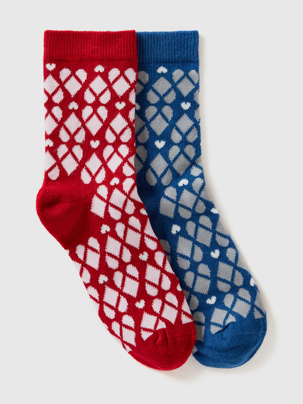 Set of two pairs of heart socks Junior Boy