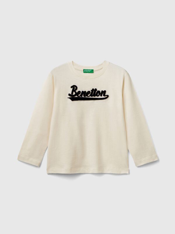T-shirt in organic cotton with embroidered logo Junior Boy