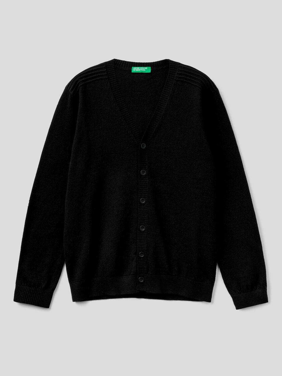 V-neck cardigan in warm cotton image number 1