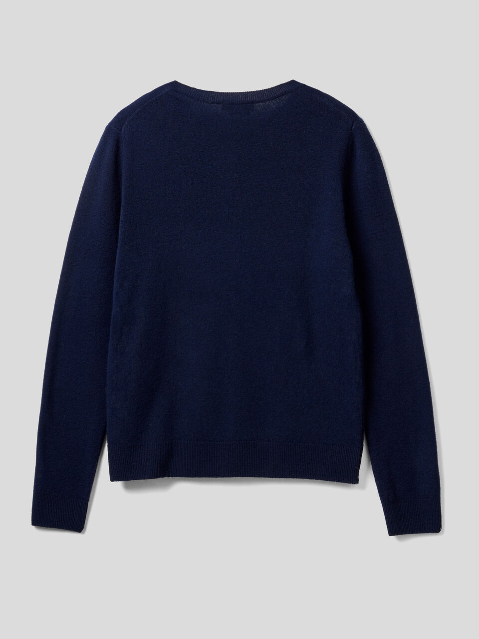Crew neck cardigan in pure virgin wool image number 2