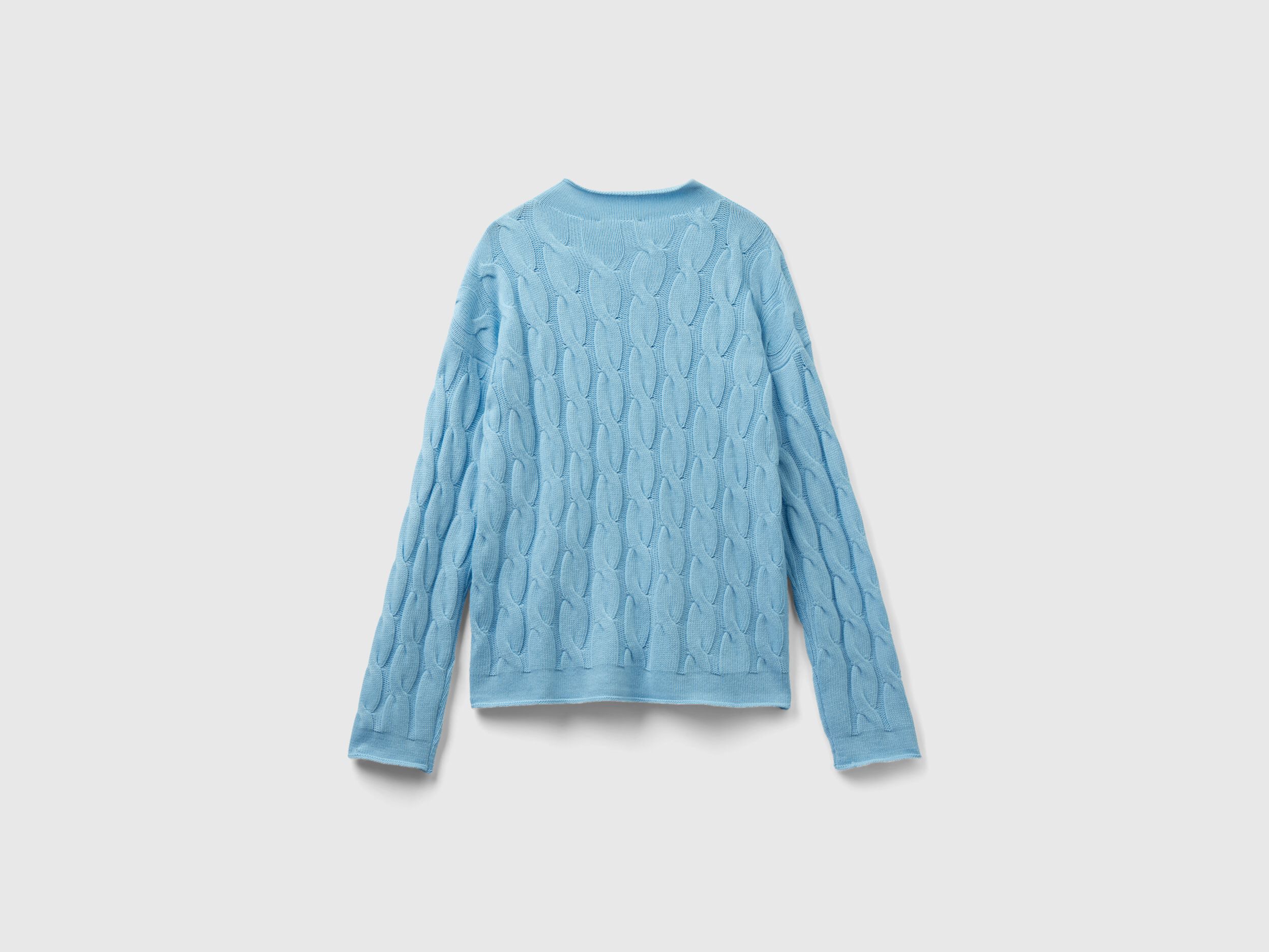 Baby blue cable outlet knit sweater