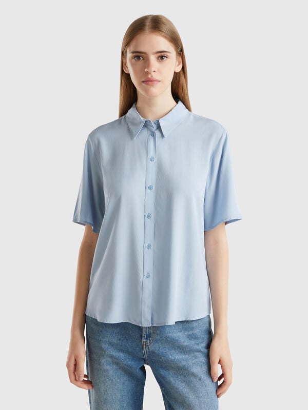 3/4 sleeve shirt in viscose Women