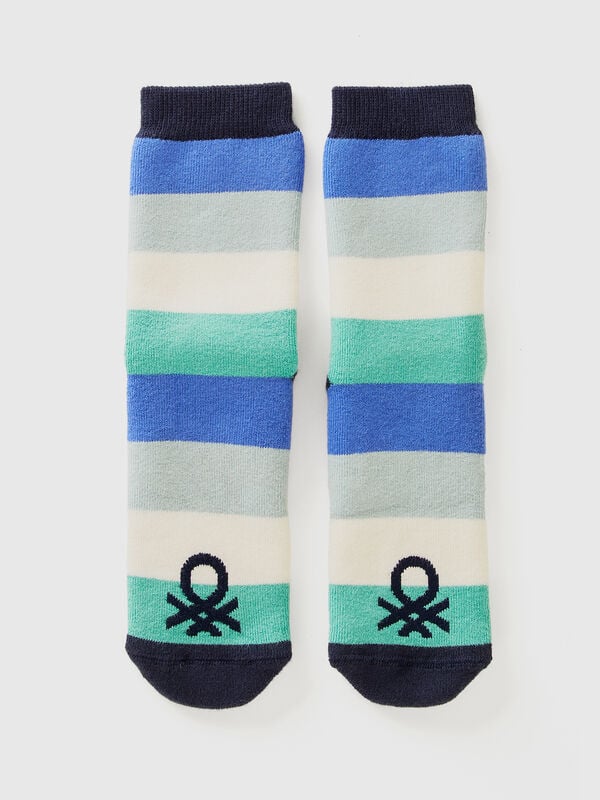 Green and blue non-slip socks Junior Boy