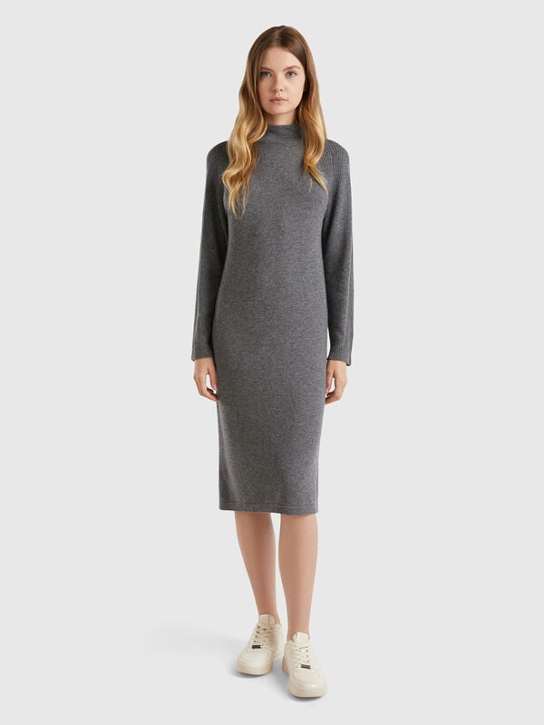 Cashmere blend midi dress Women