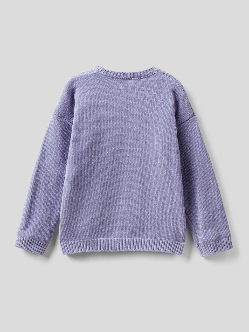 Cable knit chenille sweater image number 2