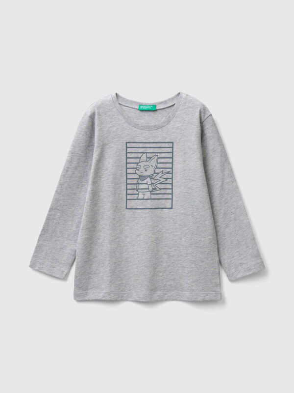 Sweater in cotton with print Junior Boy