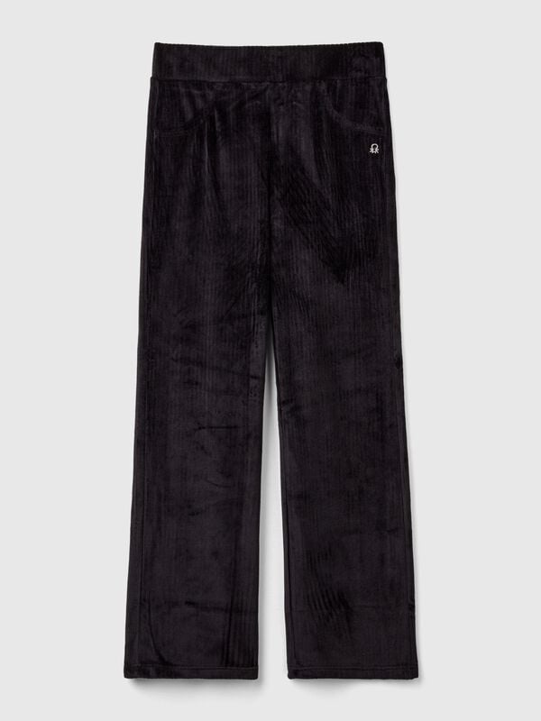 Chenille trousers with straight leg Junior Girl