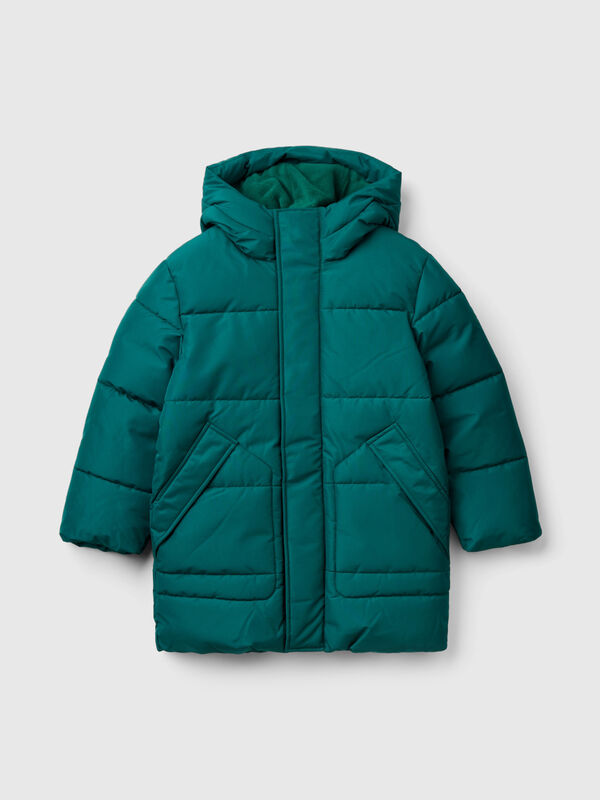 Puffer jacket lined in fleece Junior Boy