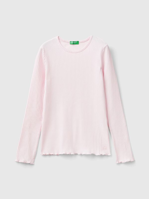 Slim fit stretch cotton t-shirt Junior Girl