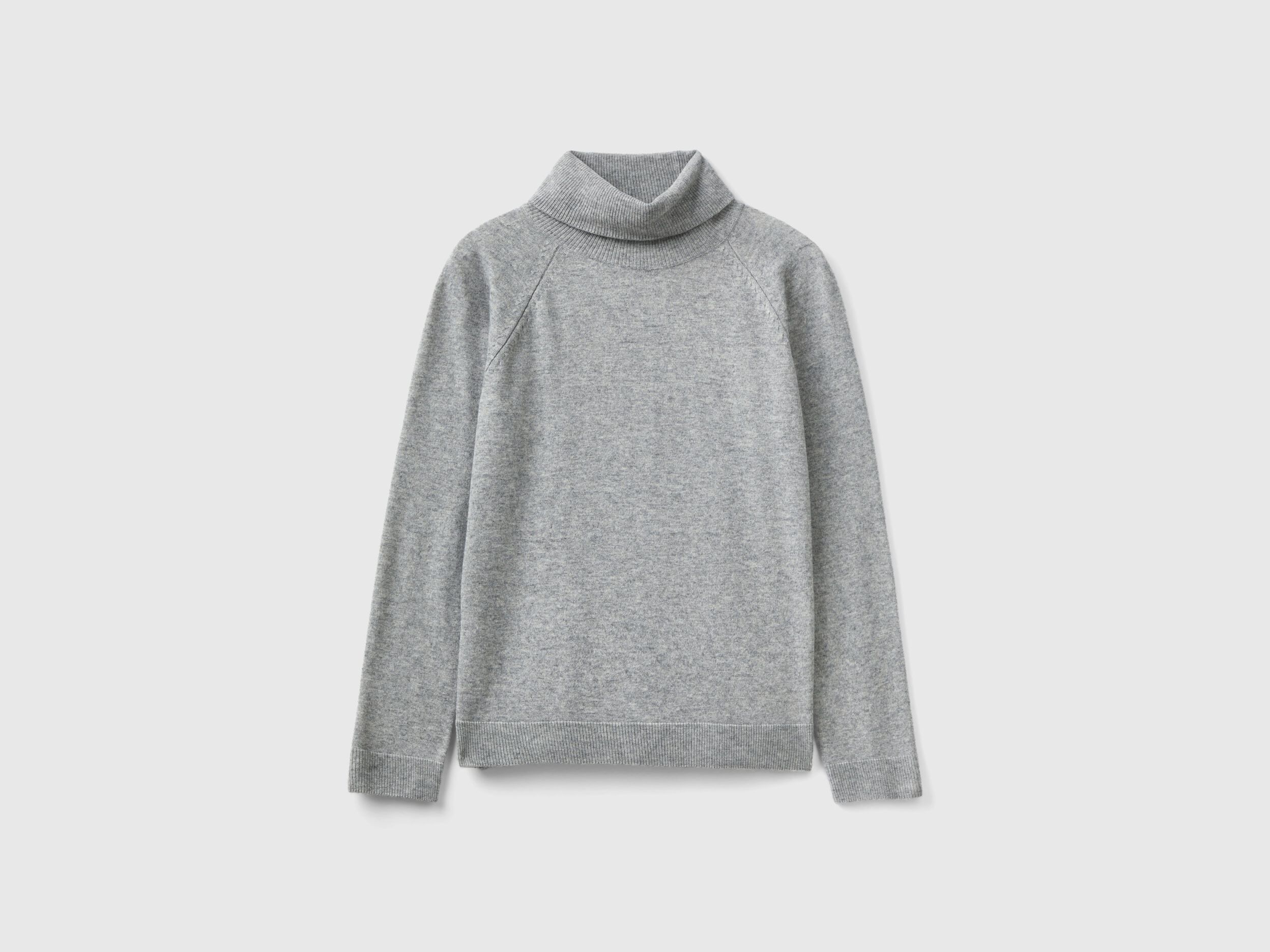 Gray turtleneck sweater discount