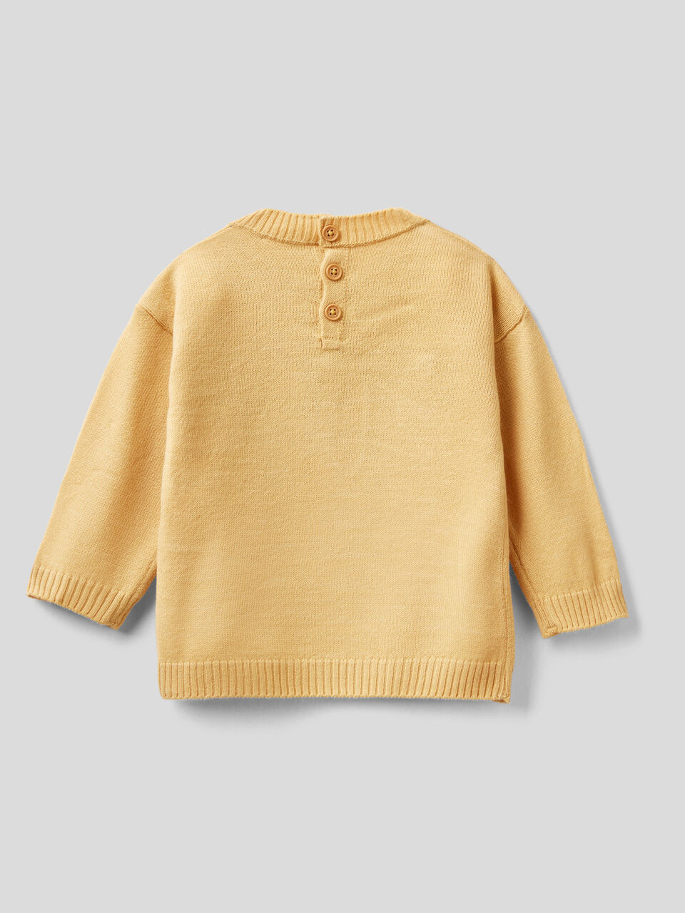 Crew neck sweater with embroidery image number 2