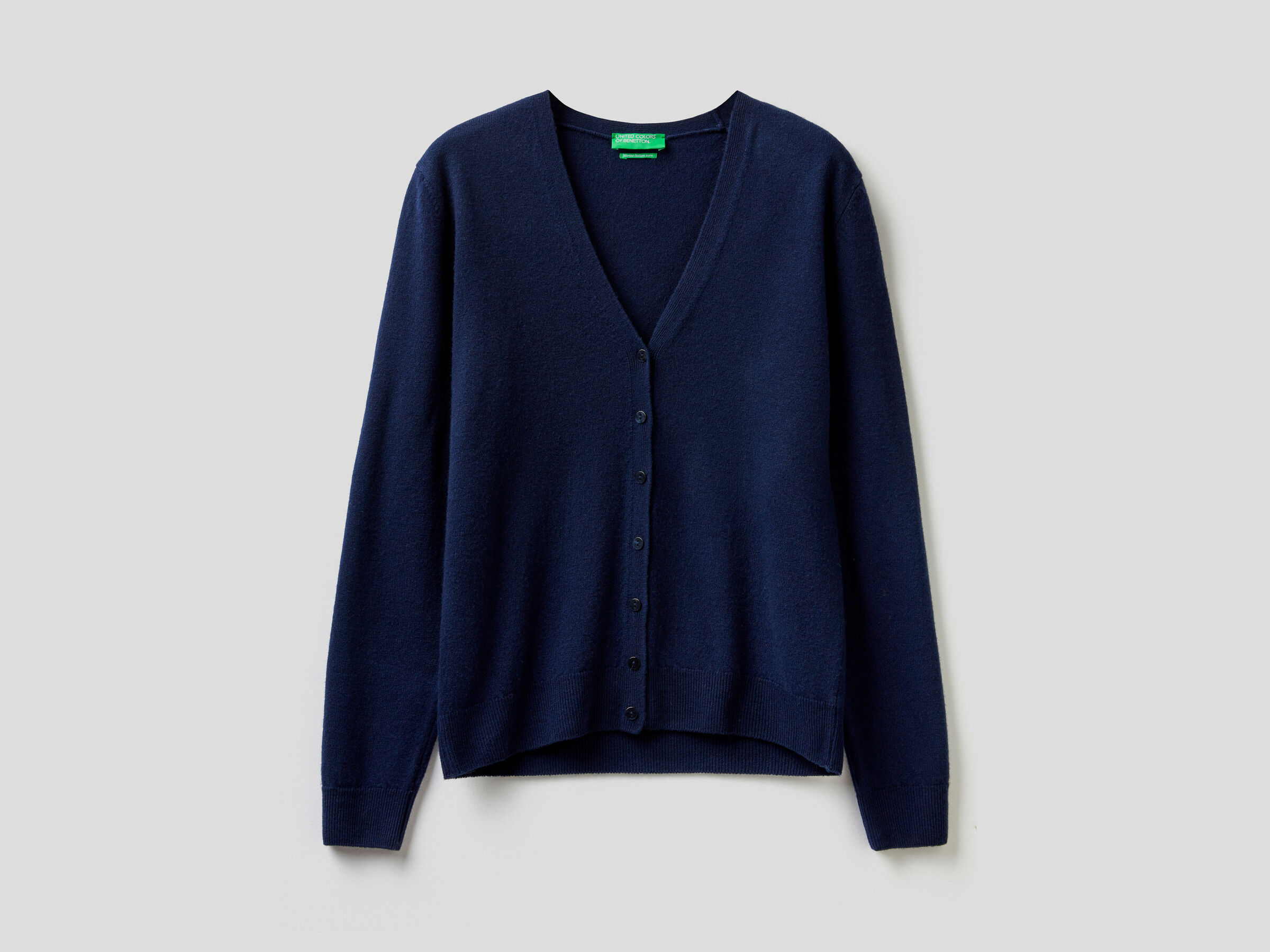 V-neck cardigan in pure virgin wool image number 5