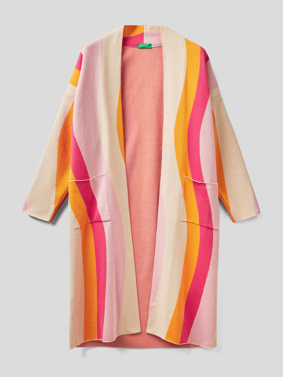 Long jacquard cardigan image number 1