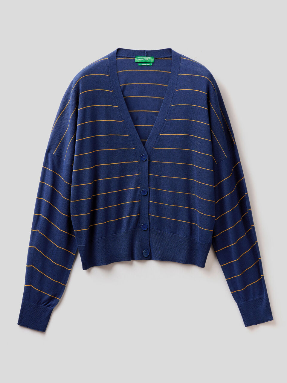 V-neck cardigan in cashmere blend image number 1
