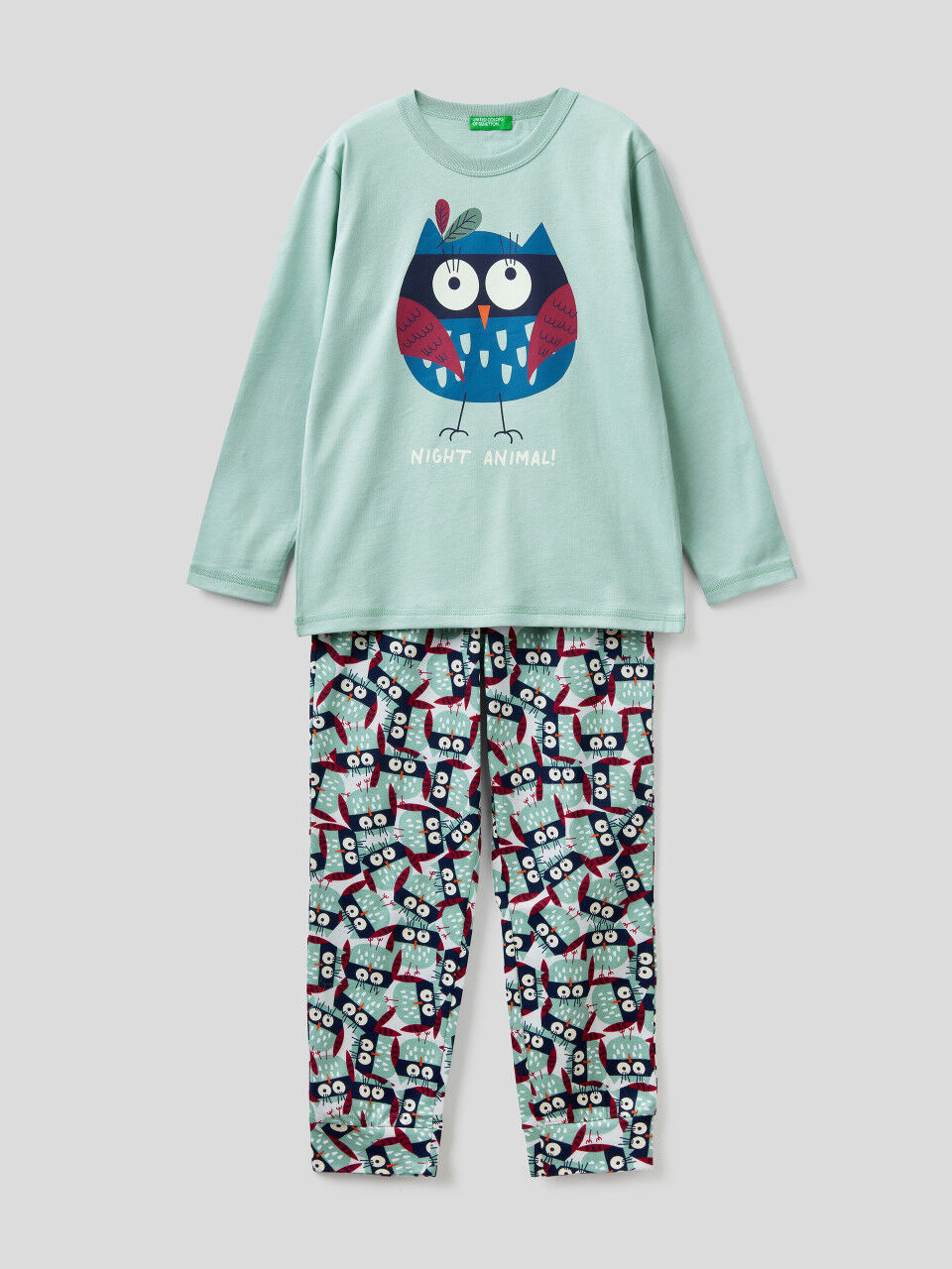 Pyjamas in warm cotton with owls
