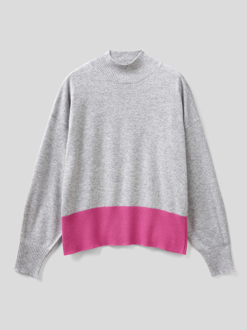 Turtleneck sweater in cashmere blend image number 1