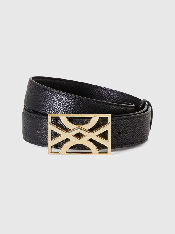 Black belt with logoed buckle Women