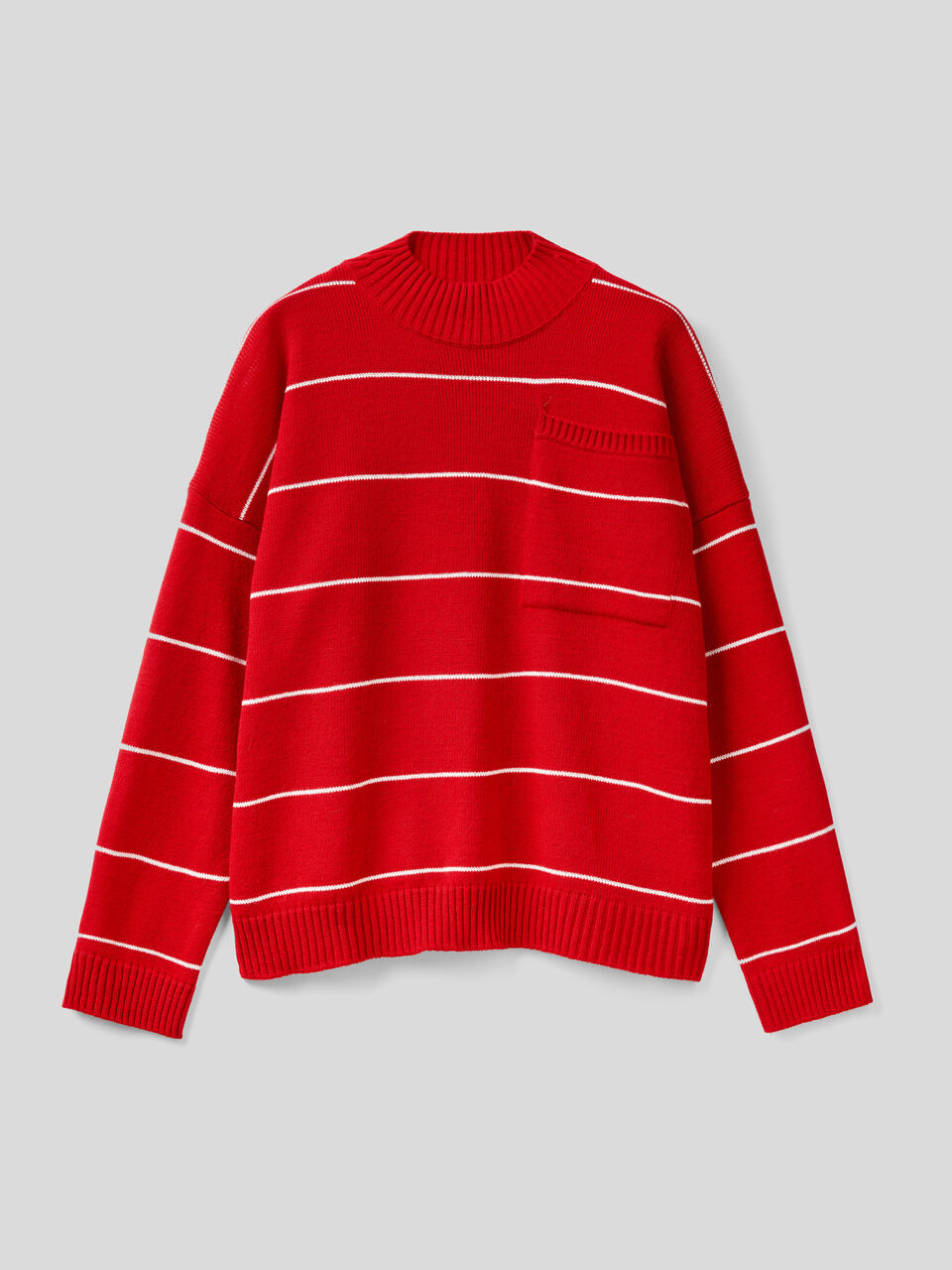 Striped turtleneck sweater image number 1