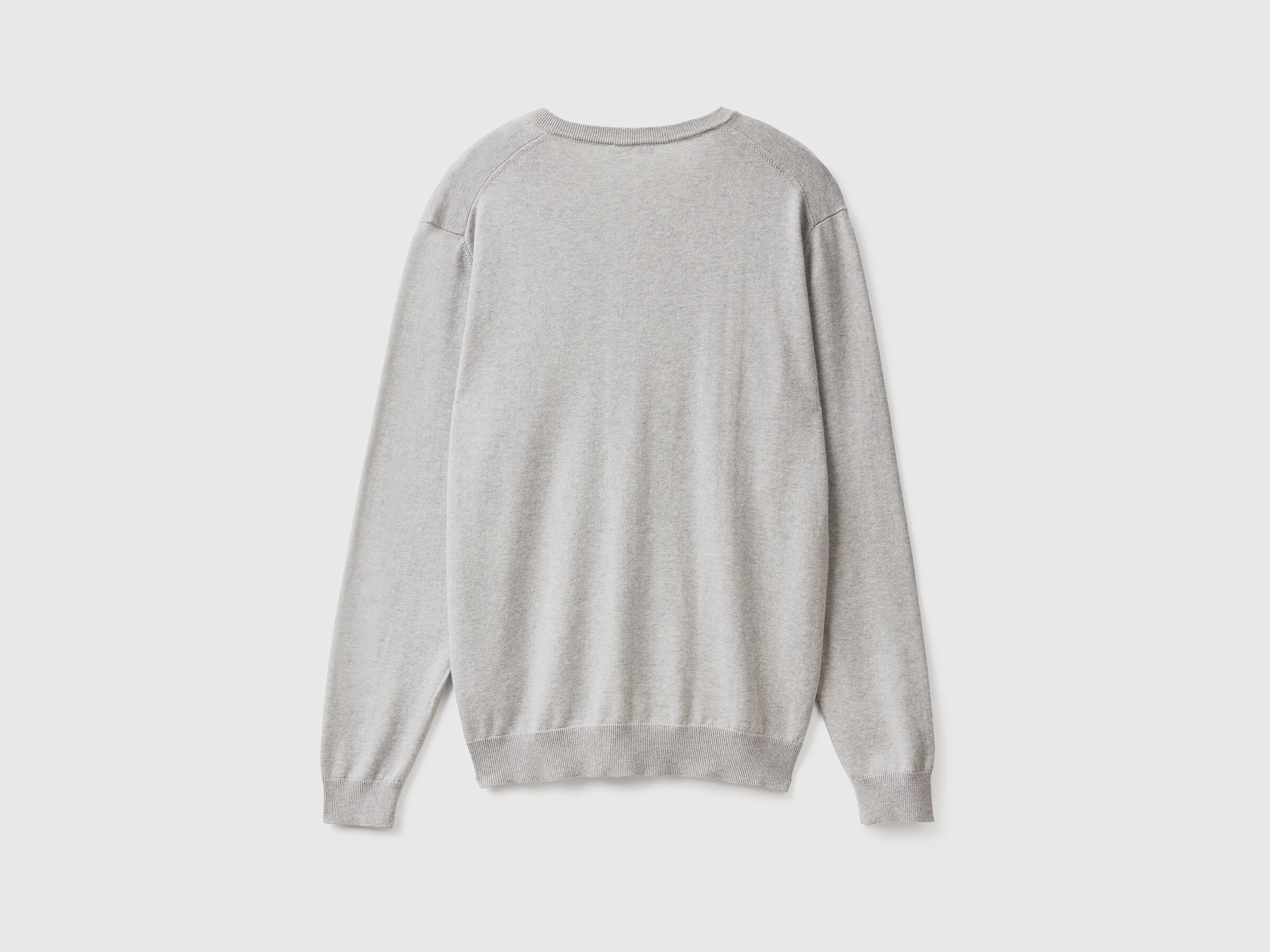 V-neck sweater in pure cotton image number 5