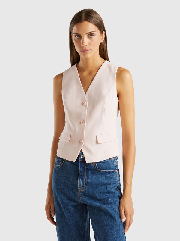 Vest in stretch viscose blend Women