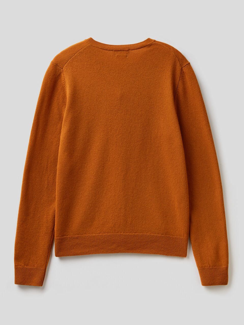 Crew neck cardigan in pure virgin wool image number 2