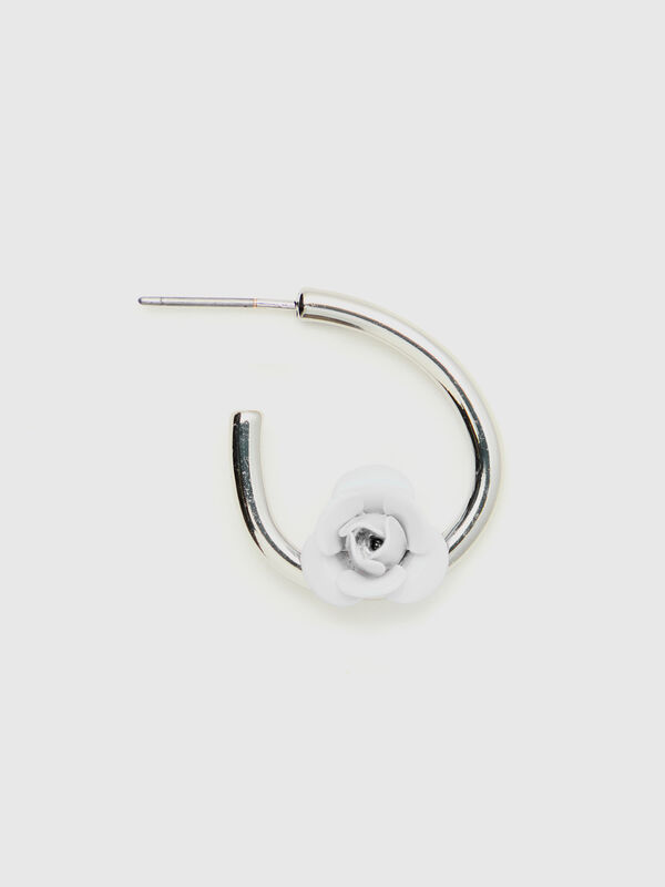 Hoop earrings with roses Women