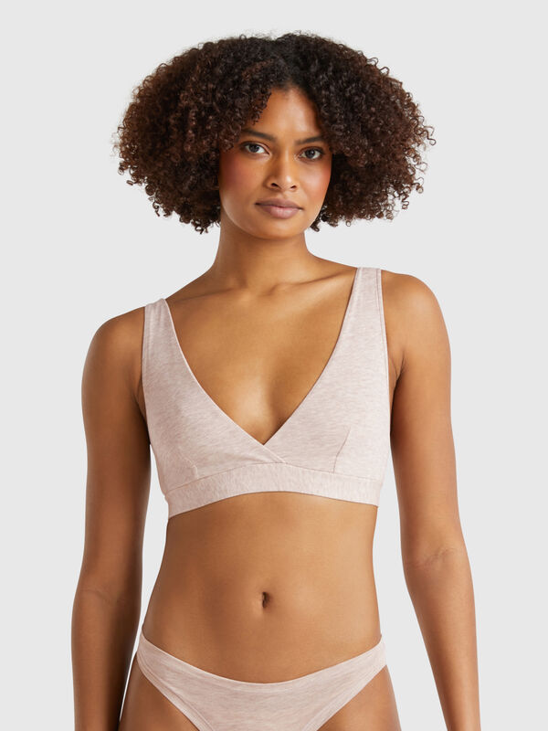 Triangle bra in super stretch cotton Women