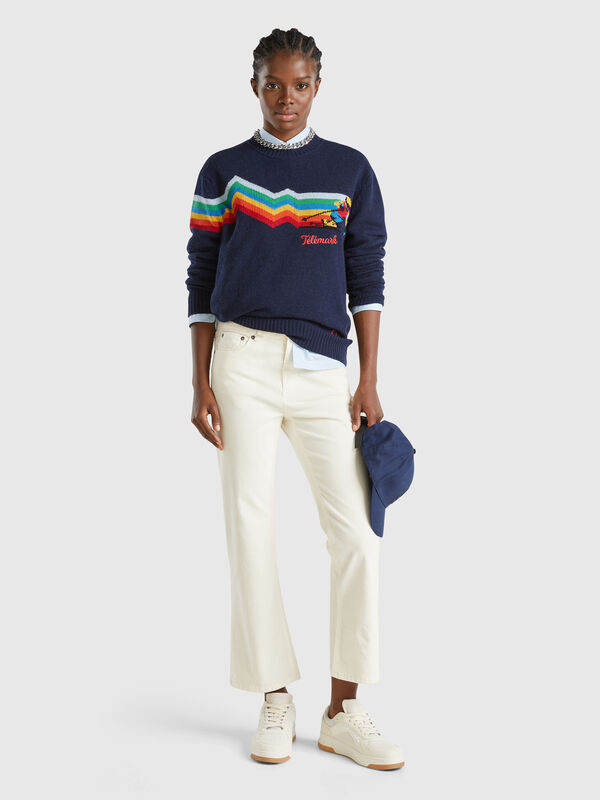 Five pocket velvet trousers Women