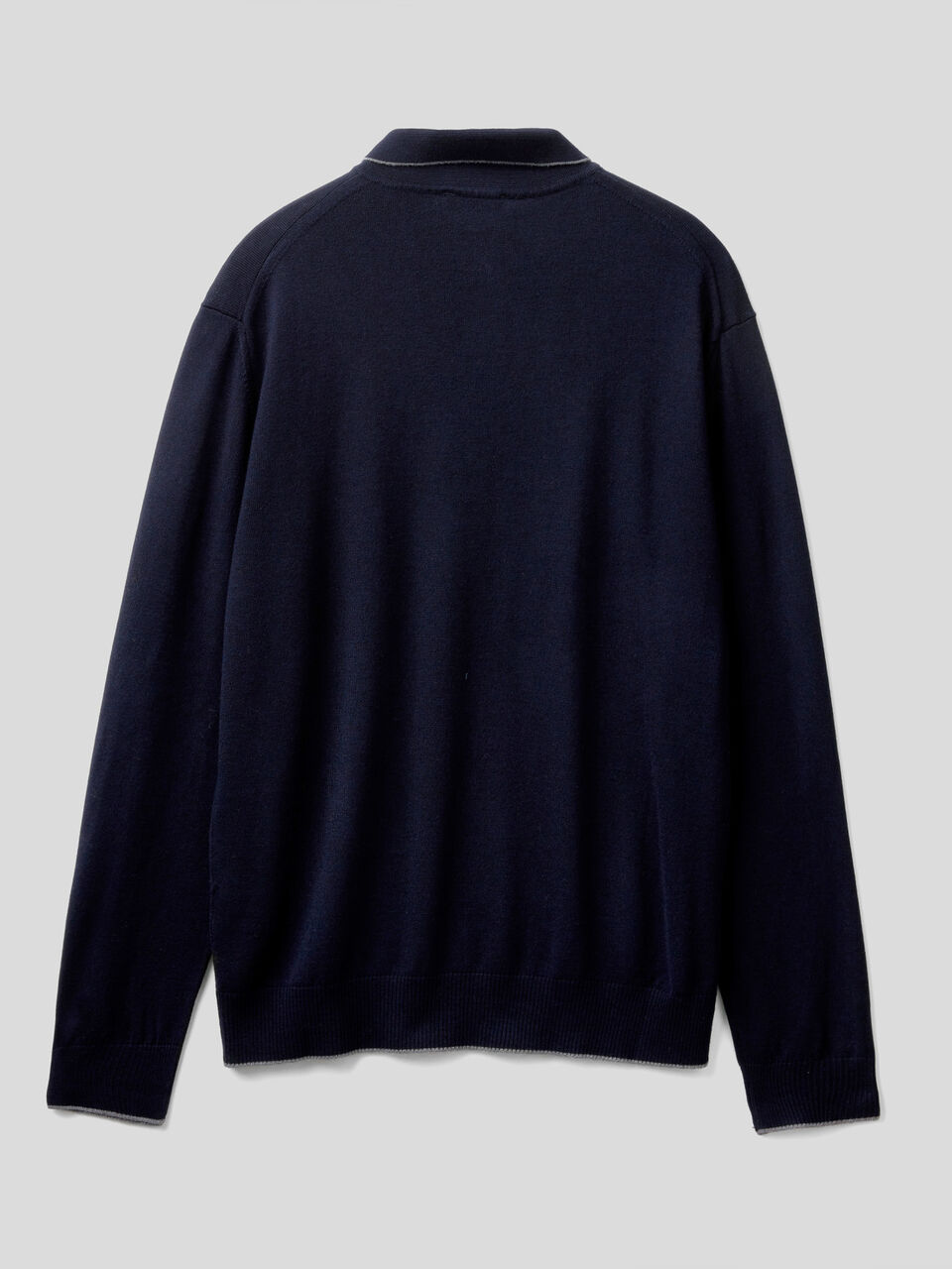 Long sleeve knit polo image number 2