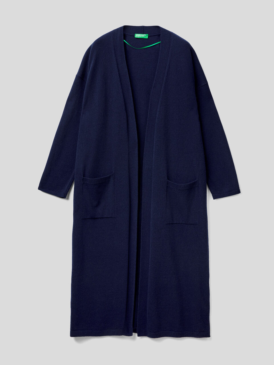Long cardigan in wool blend image number 1