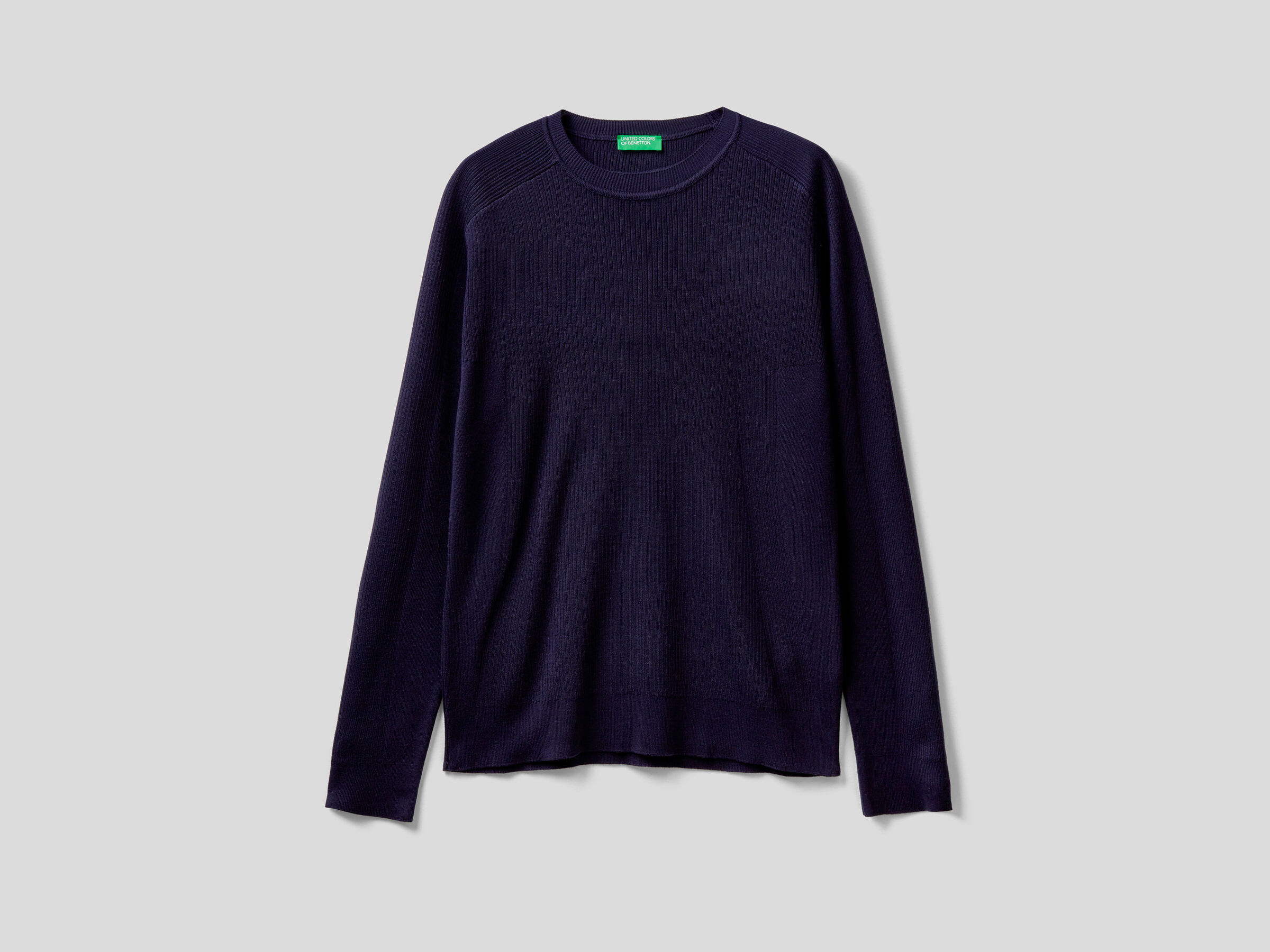 Crew neck sweater in cotton blend image number 4