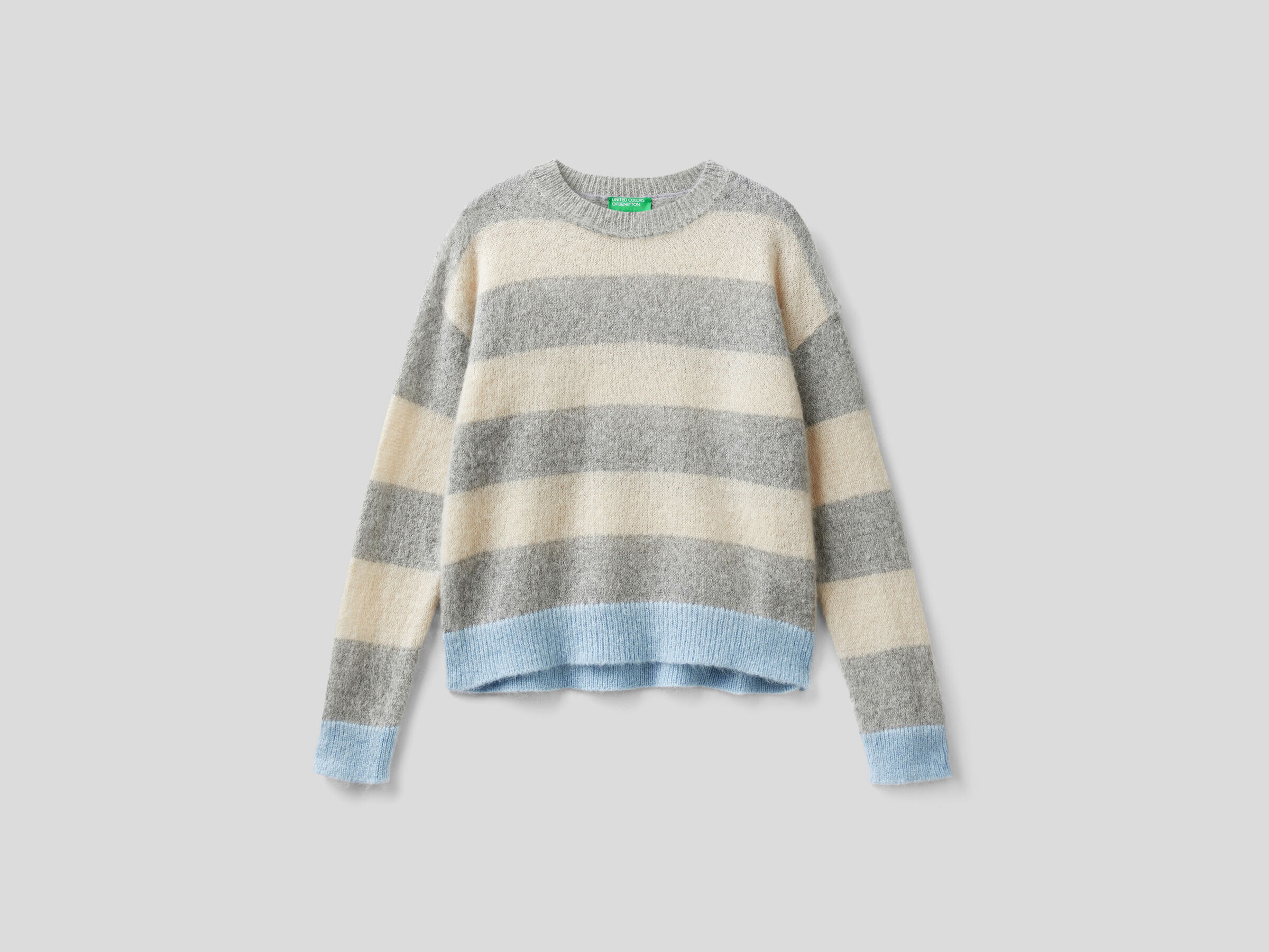 Striped sweater in mohair blend image number 4