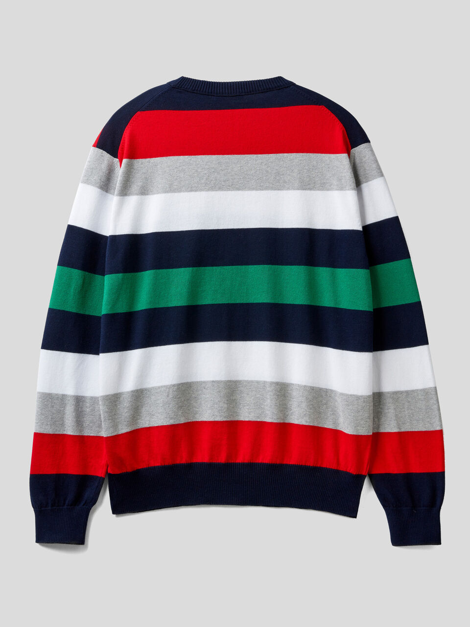Striped 100% cotton sweater image number 2
