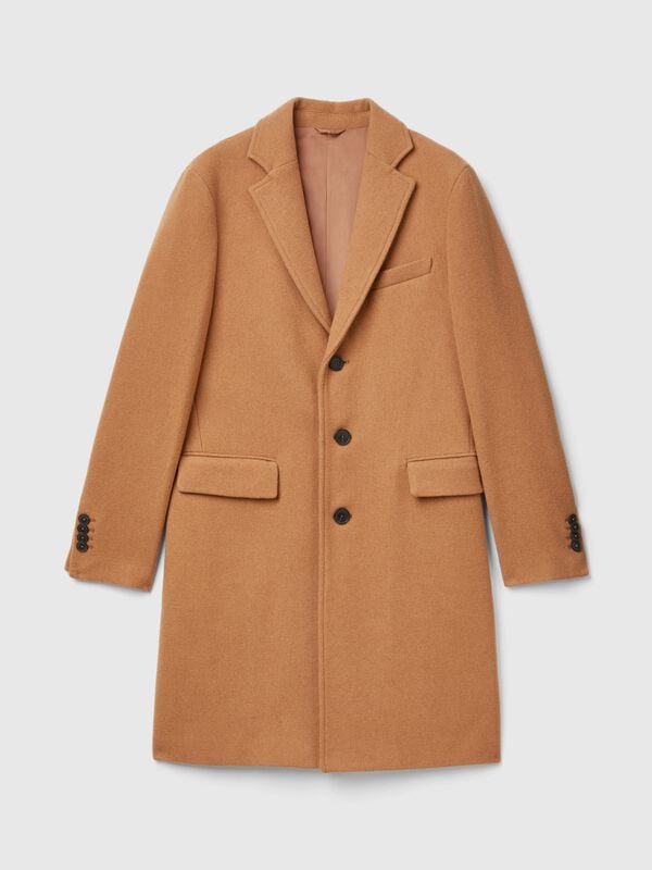 Lined coat in wool blend Lined coat in wool blend Men