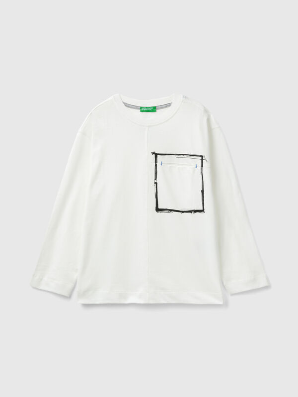 T-shirt in organic cotton with pocket Junior Boy