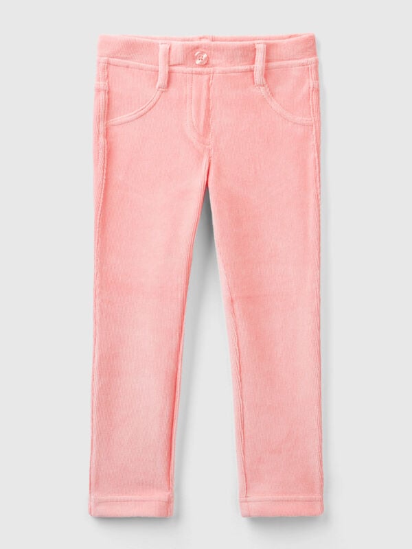 Ribbed chenille trousers Junior Girl