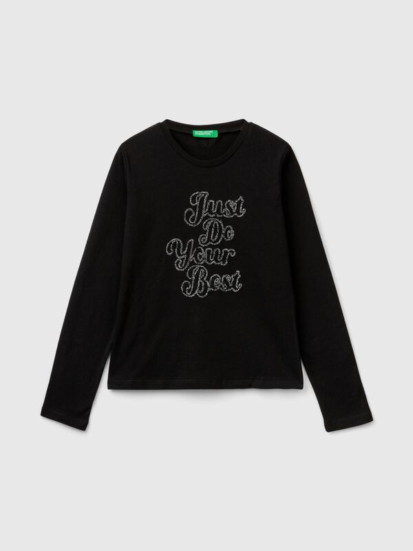 T-shirt with lurex embroidery Junior Girl