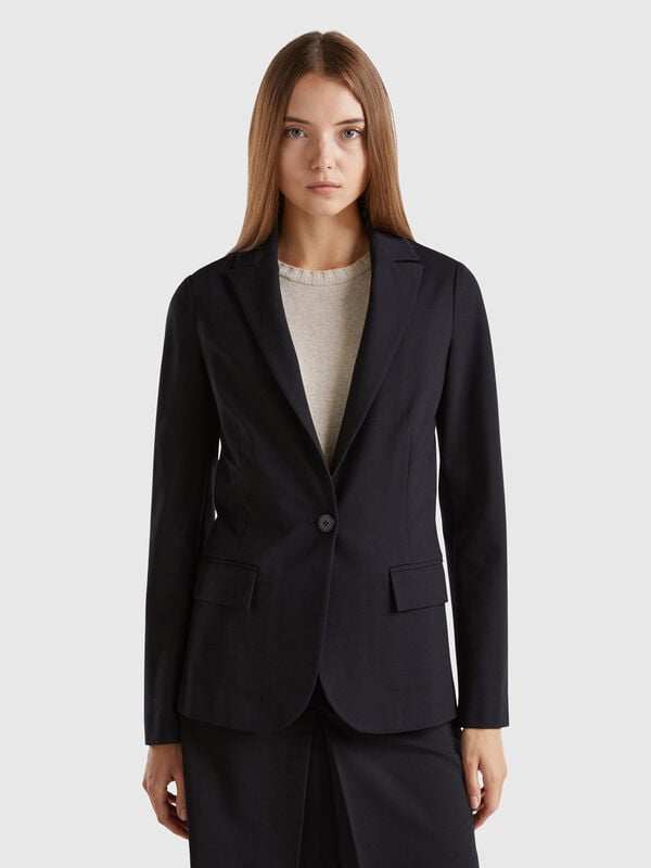 Blazer in stretch viscose blend Women