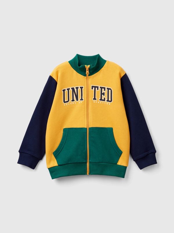 Sweatshirt in organic cotton with zip Junior Boy