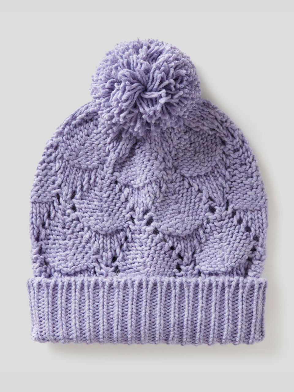Knit hat with pom pom image number 1