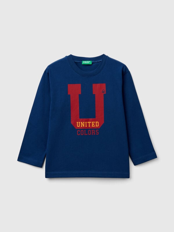 T-shirt with print in  cotton Junior Boy