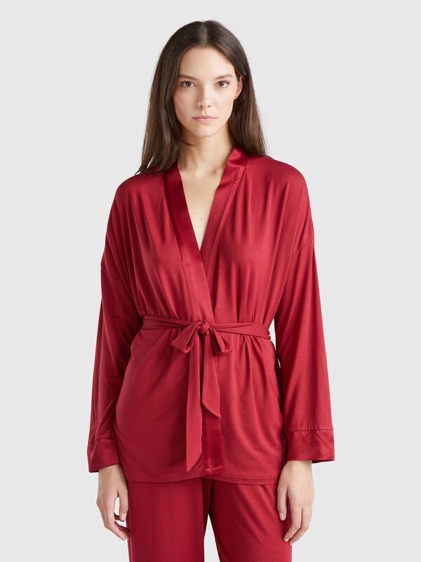 Jacket with silk details Women
