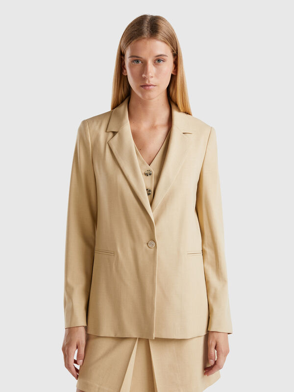 Blazer in stretch viscose blend Women